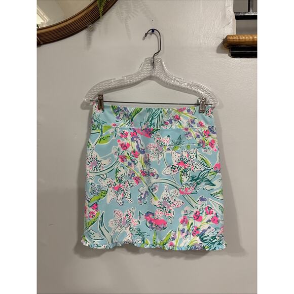 Lilly Pulitzer LUXLETIC Bali Blue Sway This Way Skirt/Skort. Size 4 Performance - Picture 3 of 8
